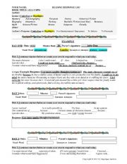 English Worksheet: General_Reading_Response_Log_Diverse_Sentence_Stems