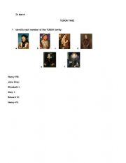 English Worksheet: THE TUDORS 