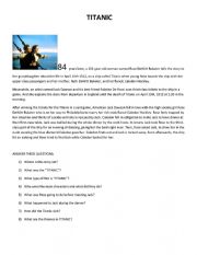 English Worksheet: Titanic - movie review