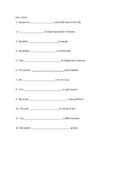English Worksheet: has have