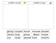 English Worksheet: Alternative ou sound