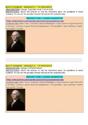 English Worksheet: 0.0DG - Mount Rushmore WEBQUEST II - PRESIDENTS - 01.1 Georges Washington