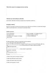 English Worksheet: Fixed future arrangements 