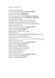 English Worksheet: Carry on wayward son - Kansas
