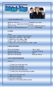 English Worksheet: Bend and Break  Keane