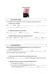 English Worksheet: Shepard Fairey at the Late Show - Worksheet