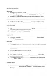 English Worksheet: Philadelphia Guided Notes 