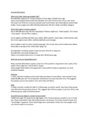 English Worksheet: Hunter gatherer history