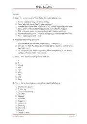 English worksheet: Off the Deep End - Extra Resources - 3rd Part