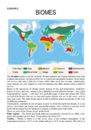 English Worksheet: Biomes