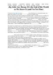 English Worksheet: Big little lies. Season 2 Ep. 3