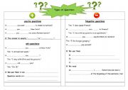English Worksheet: Question types