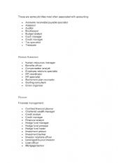 English Worksheet: busines proffessions