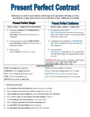 English Worksheet: Present perfect simple Vs. Present perfect continuous