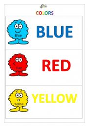 English Worksheet: COLORS FLASHCARDS