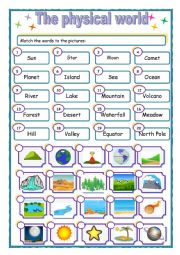 English Worksheet: The physical world