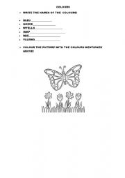 English Worksheet: Colours