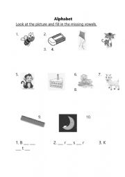 English Worksheet: vowels