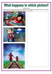 English worksheet: What happens in which picture? - Mother�s Day