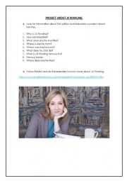 English Worksheet: Project about J.K Rowling