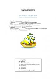 English Worksheet: Sailing Idioms