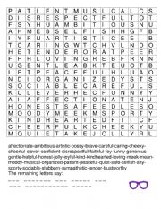 WORDSEARCH: ADJECTIVES