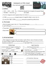 English Worksheet: Ellis Island Video / Listening comprehension 