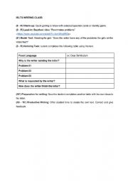English Worksheet: IELTS Writing Lesson Plan