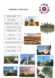 English Worksheet: Landmarks in ASEAN