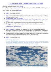 English Worksheet: TYPES OF CLOUDS