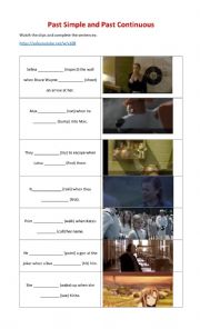 English Worksheet: Past Simple and Past Continuous