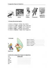 English Worksheet: Comparative Degree of Adjectives