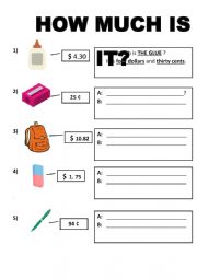 English Worksheet: HOW MUCH IS IT?