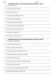 English Worksheet: Test Conditionals