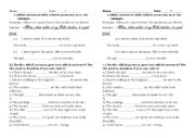 Relative pronouns worksheet