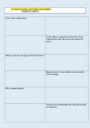 English Worksheet: TITANIC pair work 3 of 3 + KEY