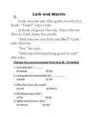 English Worksheet: quiz