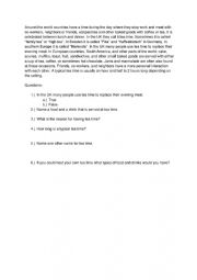 English Worksheet: Coffee Around The World