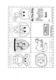 English Worksheet: Pets minibook