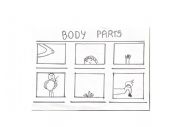 English Worksheet: Body parts