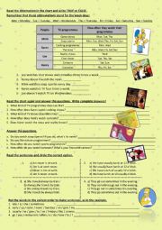 English Worksheet: adverbs of frequency