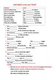 English Worksheet: Simple past tense