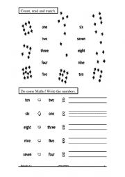 English Worksheet: Numbers pratice 