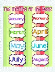 ❤❤❤❤ Months of the year bingo cards ❤❤❤❤