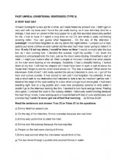 English Worksheet: Type 3 Conditionals