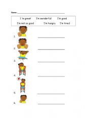 how are you ?worksheet (from super simple song)