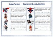 SUPERHEROES  -  EQUIPMENT AND ABILITIES