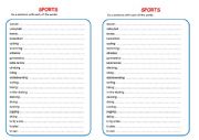 SPORTS SENTENCES