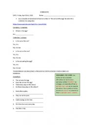 English Worksheet: Simple tense do and does/ to be