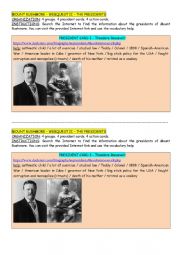 English Worksheet: 0.0DG - Mount Rushmore WEBQUEST II - PRESIDENTS - 01.3 Theodore Roosevelt(z)